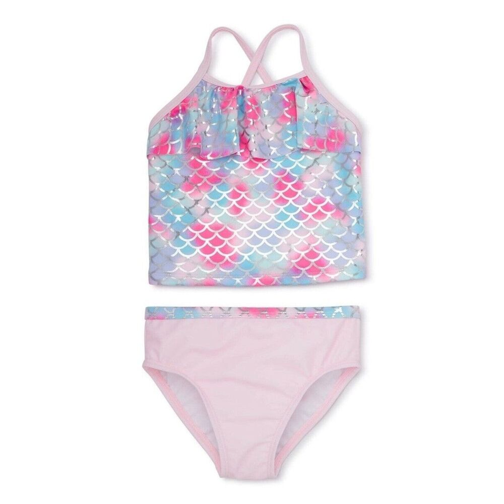 NWT Wonder Nation Baby Toddler Girl Mermaid Tankini Swimsuit Size 2T